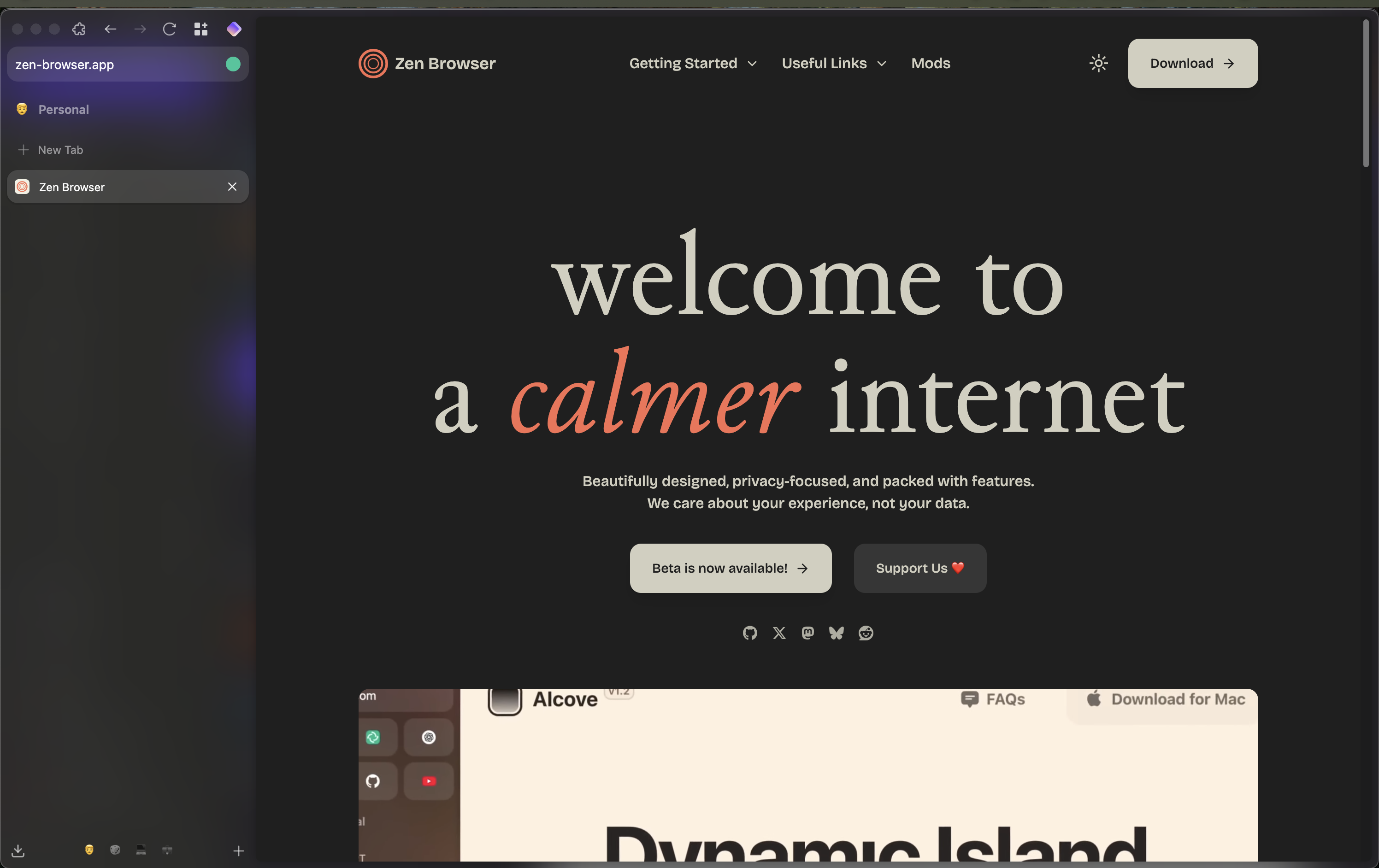 Zen browser.
